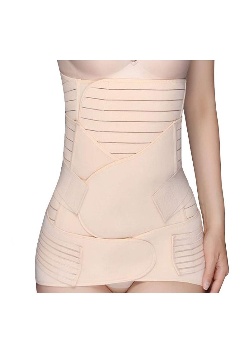 Captaintech 3 in 1 Postpartum Support Recovery Belly Belt Band Wrap Shapewear Postpartum Girdle C Section Post Pregnancy Corset Breathable Adjustable - Image 1