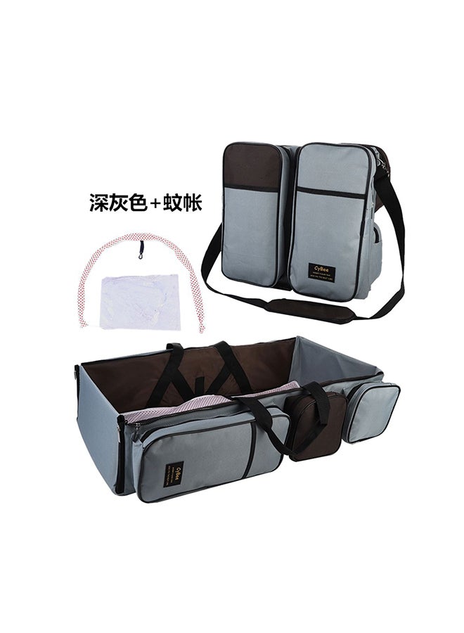 Cybee 9 In 1 Mummy Bag & Baby Travel Bed & Diaper Bag - Gray - Image 3