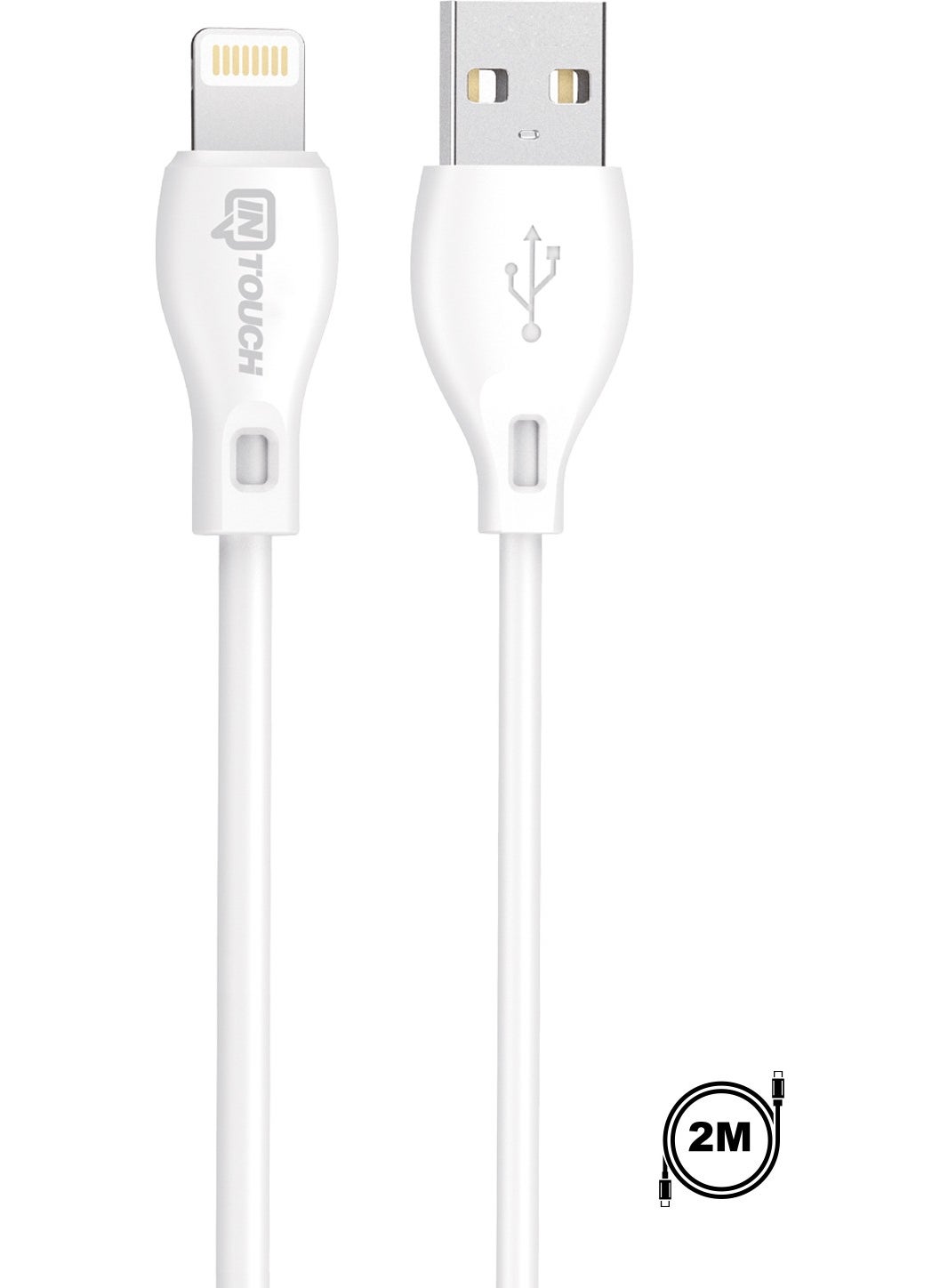 Intouch 2.4A Lightning USB Charging and Data Cable 2m 