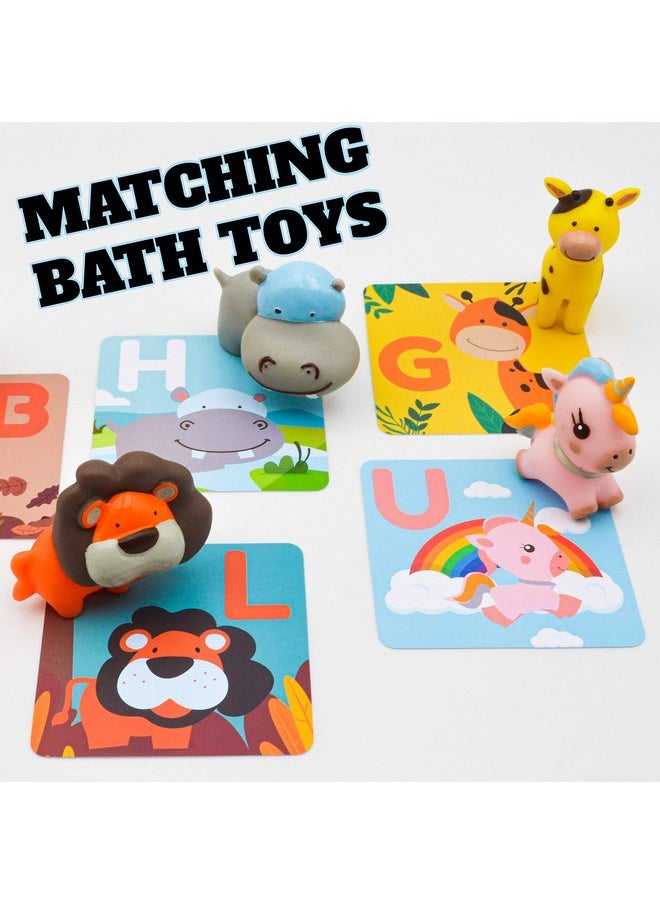 SplashEZ SplashEZ Bath Toys Flash Cards, 26 Alphabet Letters & Animal Words, Waterproof - ABC for Preschool & Kindergarten, ABCs Toddler Toys - Letter Picture Recognition Ultimate Preschool Activities  - Image 4
