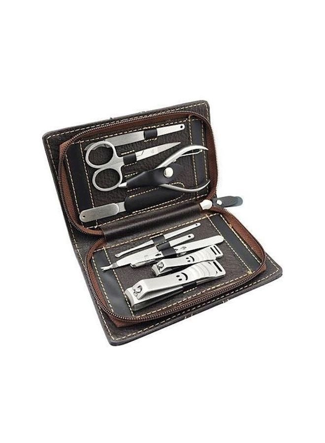 NIBEMINENT 9 In 1 Nail Clippers Set Silver - Image 1