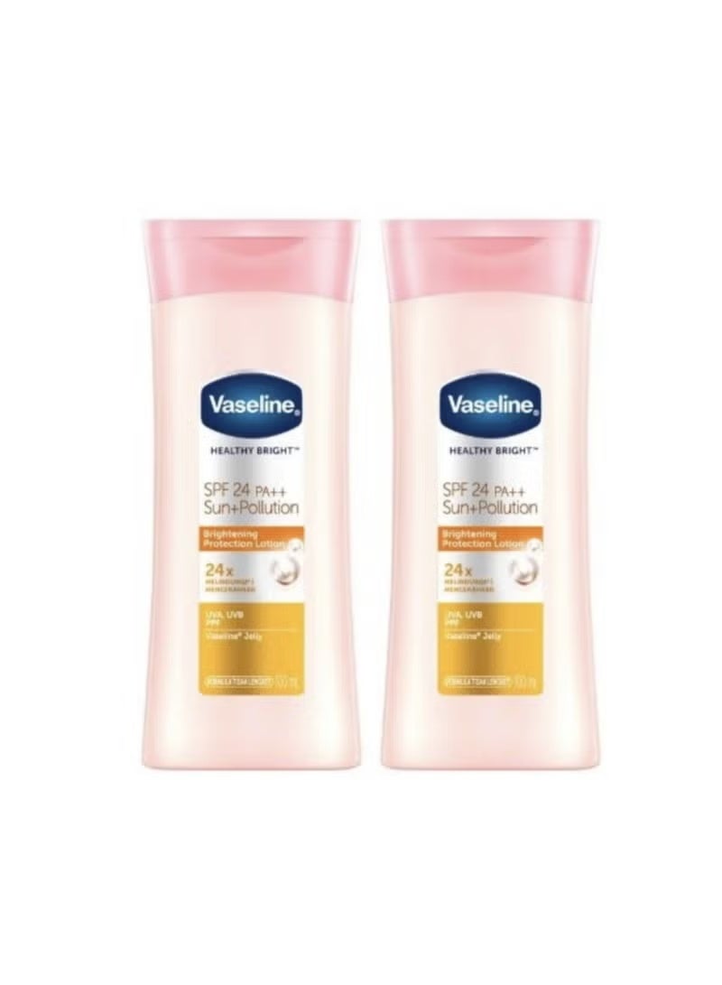 Vaseline Healthy Bright SPF 24++ Sun+Pollution Brightening Lotion 100*2 ml