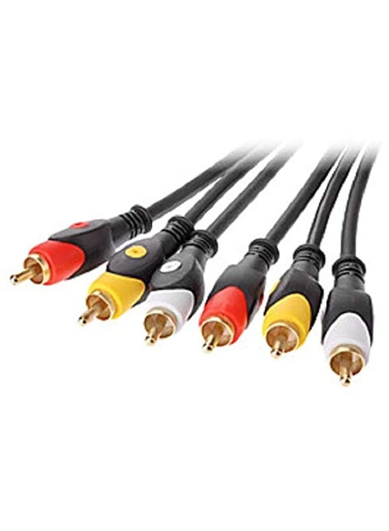 3 in 3 Fish Eye Audio Video Cable – High Quality Transmission 