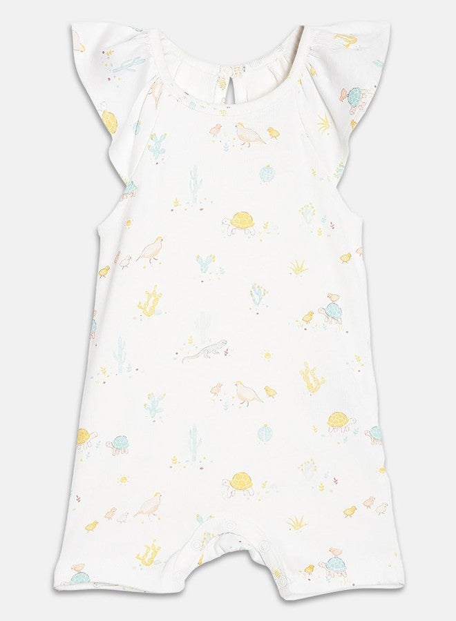 Broon Boys & Girls Black and White Printed Rompers | Premium Organic Cotton | Short Sleeves with Allover Print | Infant Wear | Skin Friendly | Chemical Free | Pack of 2 - Image 2