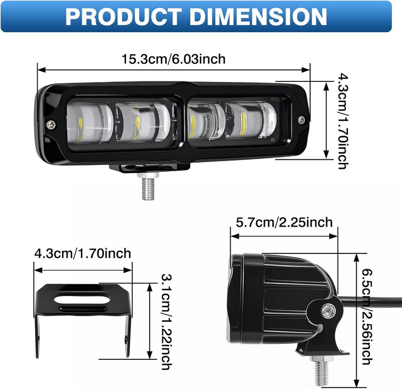 YOMTOVM 6 Inch LED Light Bar Pods - Image 5