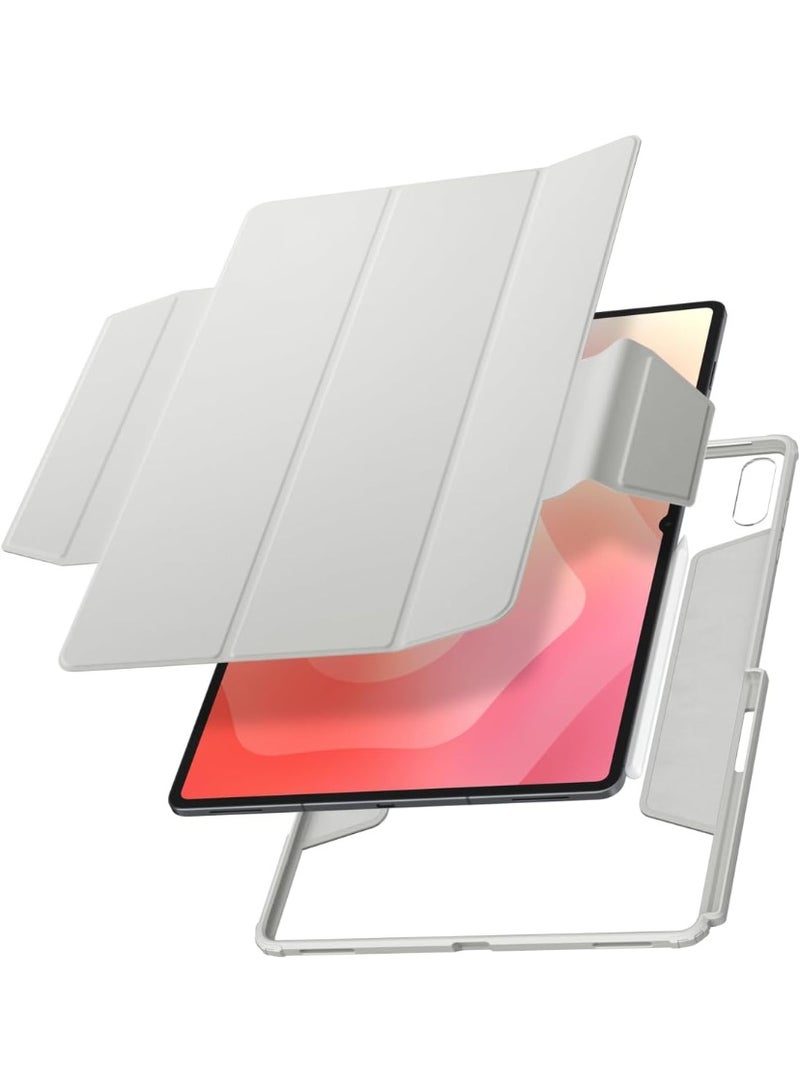 Spigen Air Skin Pro Samsung Galaxy Tab S11 ULTRA Case Cover 14.6 inch (2025) Magnetic Detachable Tri-Fold Cover Clear Back with S Pen Holder - Gray - Image 1