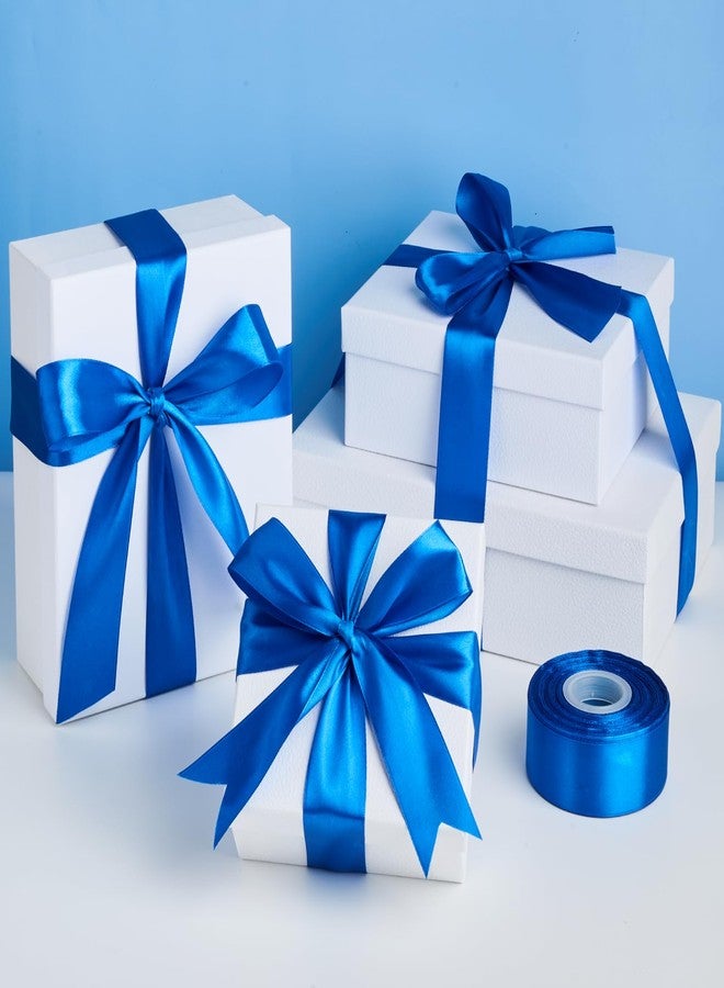 Mauproy 1-1/2 Inches Wide Satin Ribbon, 50 Yards Solid Fabric Ribbon for Wedding Party Decoration DIY Crafts Bows Floral Bouquets Hair Accessories (Blue) - Image 5