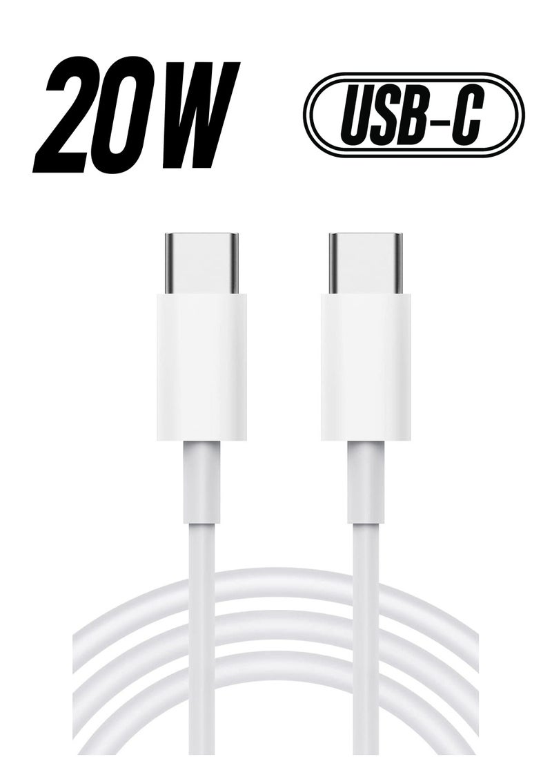 USB C to USB C 20W Cable 2M, Power Delivery Fast Charging PD Charger Cord Compatible with Samsung, MacBook Air/Pro, iPad Pro, iPad Air, Huawei, Xiaomi, Lenovo, OnePlus, Android Phones and Tablets - pzsku/Z449A5D466EDD00819C14Z/45/_/1738266555/d71ac71f-7dac-4911-961a-93ed41b0af97