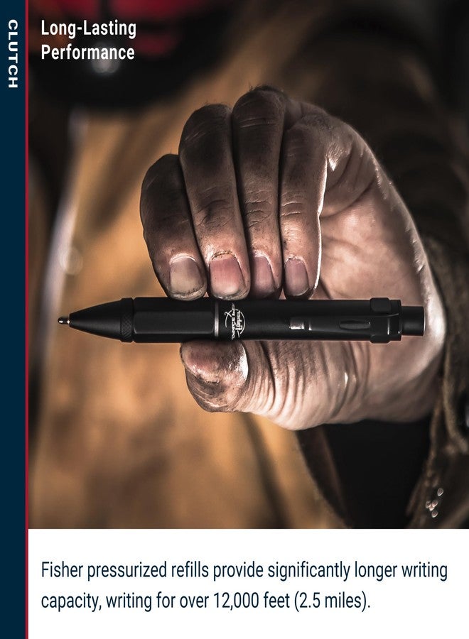 Fisher Space Pen Black Clutch Pen, Pressurized Ballpoint Pen, Writes Upside Down and in Extreme Temperatures, Smooth Black Ink, Medium Point, Pocket Clip, Gift Box - Image 5