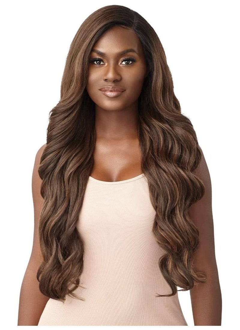 Estelle Outre Lace Front Natural Baby Hairs HD Transparent 28 Inches Color No 1B  - Image 1