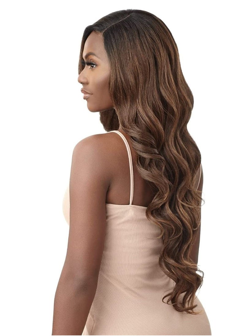Estelle Outre Lace Front Natural Baby Hairs HD Transparent 28 Inches Color No 1B  - Image 3