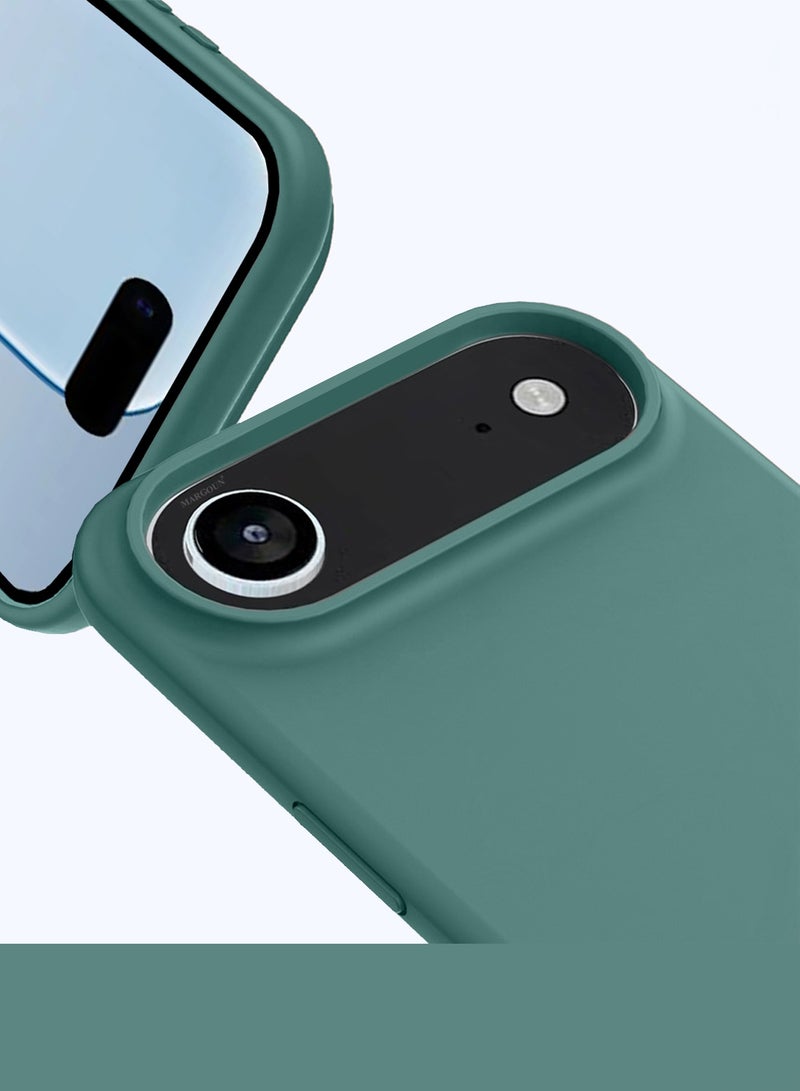 Silicone Protective Phone Case for iPhone 17 Air - Soft Anti-Scratch Microfiber Lining Ultra Slim Drop Protection Phone Cover - Cactus Green - Image 3