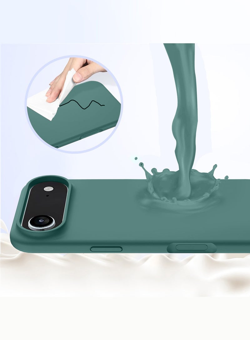 Silicone Protective Phone Case for iPhone 17 Air - Soft Anti-Scratch Microfiber Lining Ultra Slim Drop Protection Phone Cover - Cactus Green - Image 4