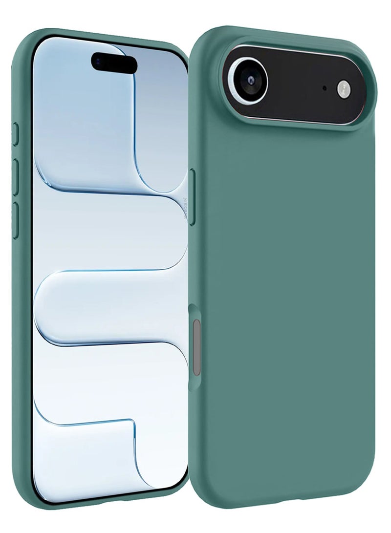 Silicone Protective Phone Case for iPhone 17 Air - Soft Anti-Scratch Microfiber Lining Ultra Slim Drop Protection Phone Cover - Cactus Green - Image 5