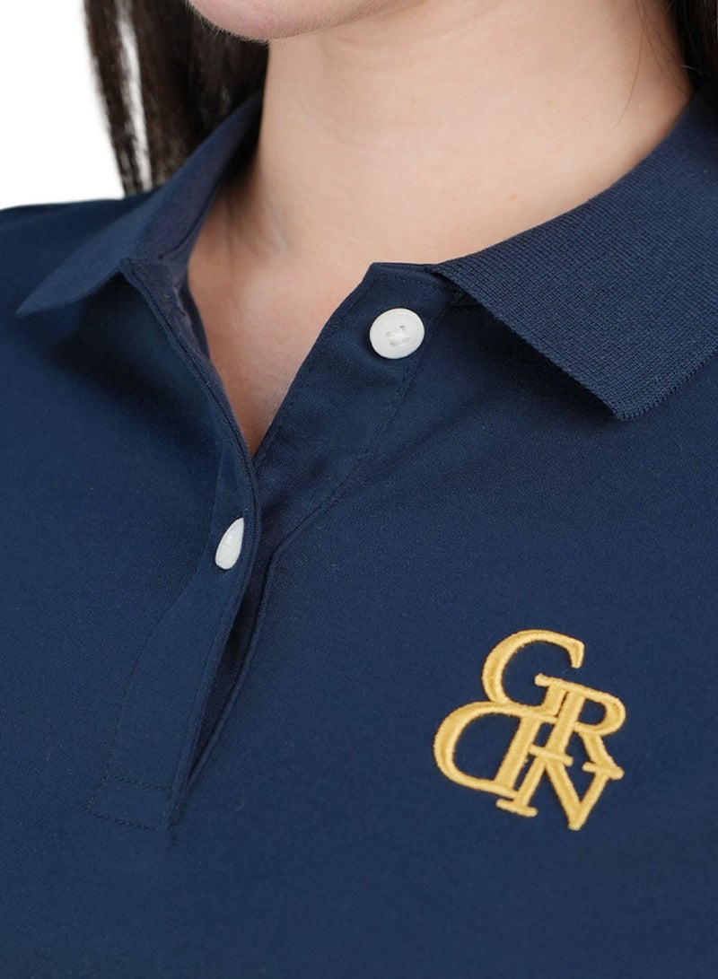 GIORDANO Women’s Embroidered Cotton Liquid Touch Polo - Image 3