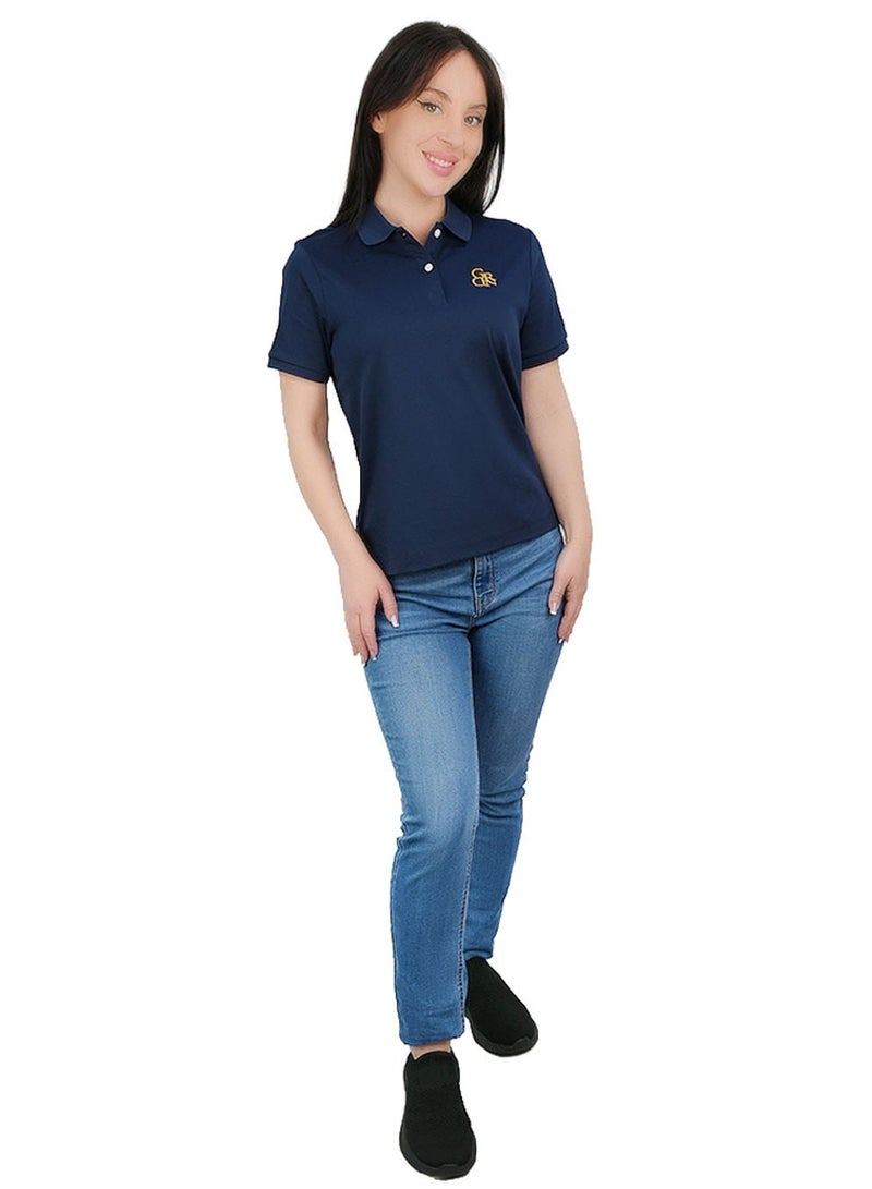 GIORDANO Women’s Embroidered Cotton Liquid Touch Polo - Image 2