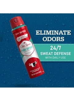 Old Spice Men'S High Endurance Anti-Perspirant And Deodorant Invisible Dry Spray For Men, Pure Sport Scent, 4.3 Oz (Pack Of 3)  - Image 2