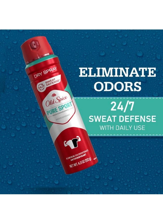 Old Spice Men'S High Endurance Anti-Perspirant And Deodorant Invisible Dry Spray For Men, Pure Sport Scent, 4.3 Oz (Pack Of 3)  - Image 2