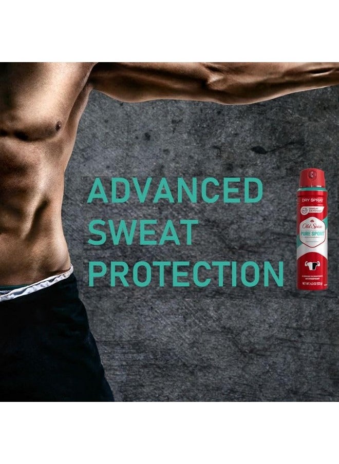 Old Spice Men'S High Endurance Anti-Perspirant And Deodorant Invisible Dry Spray For Men, Pure Sport Scent, 4.3 Oz (Pack Of 3)  - Image 3