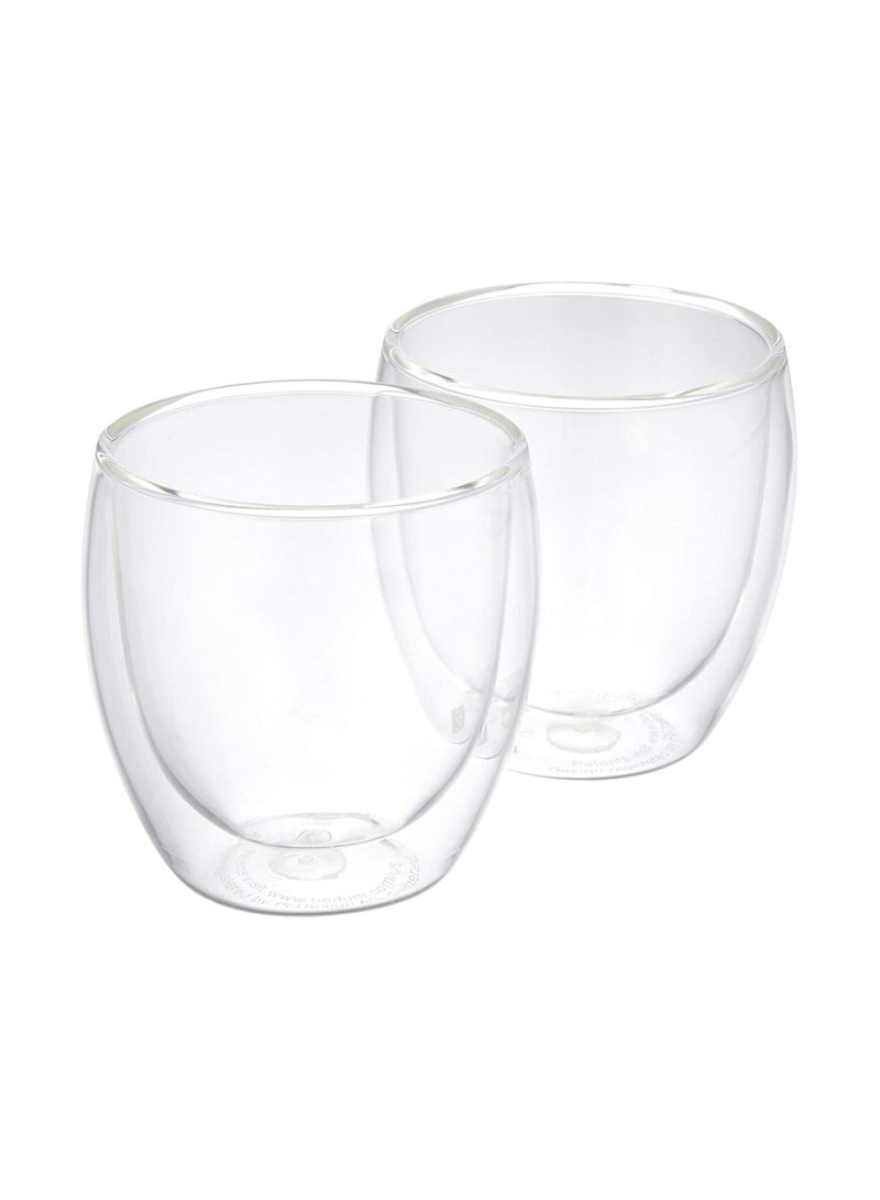 Bodum Pavina Double Wall Glass, Set of 2, 250ml - Image 2