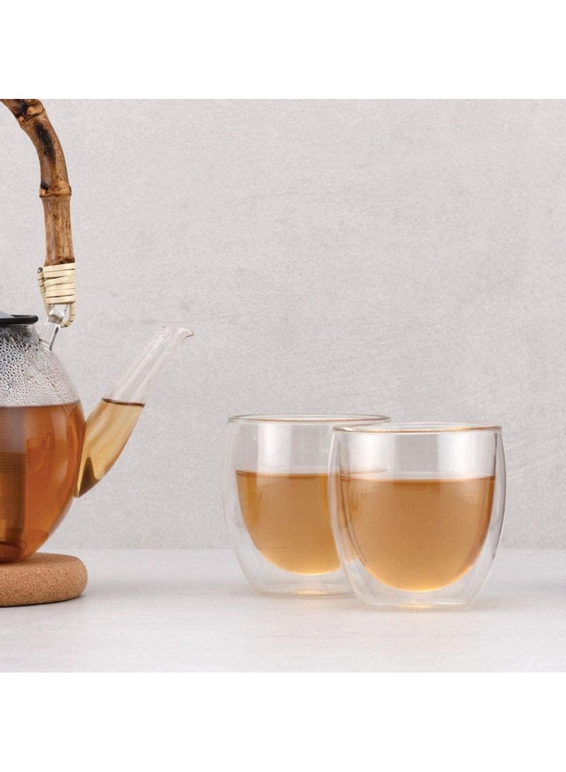 Bodum Pavina Double Wall Glass, Set of 2, 250ml - Image 4