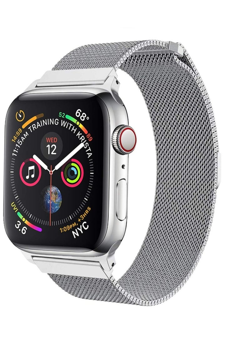 Milanese Loop Stainless Steel Alloy Replacement Strap Band For Apple iWatch Series SE/6/5/4/3/2/1 42-44mm