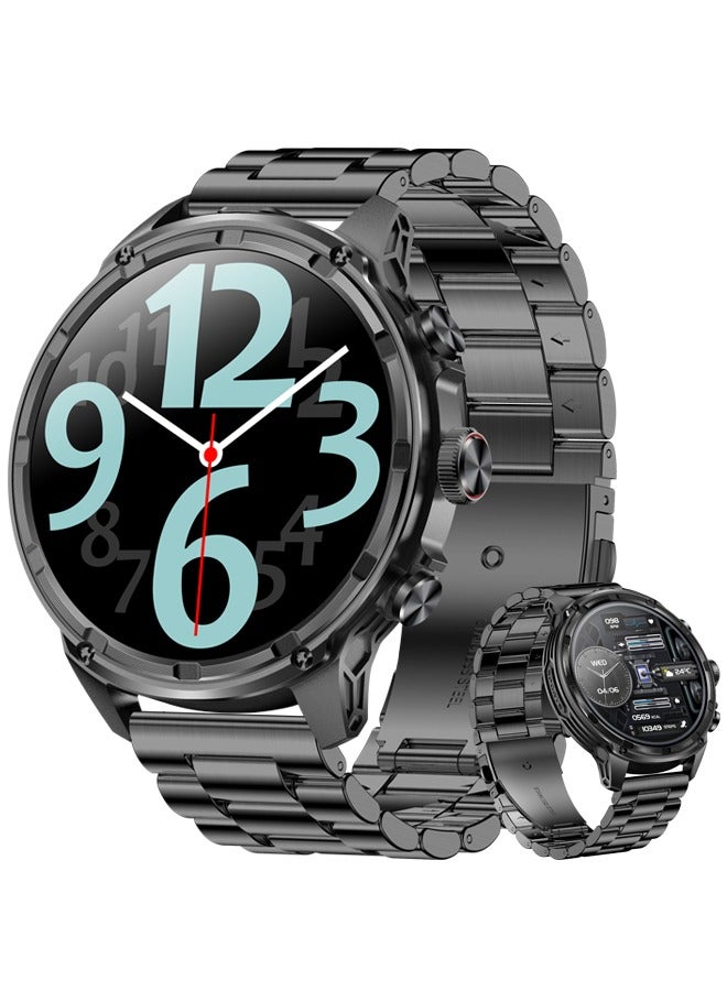 RollsTimi  Smart Watches for Men with 1.85" Screen, 710mAh Battery Fitness Tracker with Flashlight/Make/Answer Call/100+ Sports Mode/Sleep Monitoring/Heart Rate Monitoring, iOS Android waterproof Sports Watch - Image 1