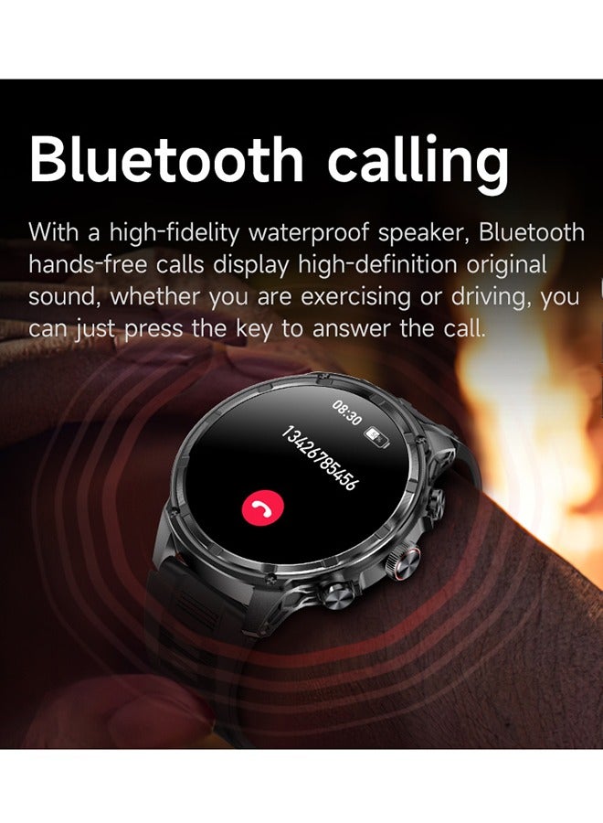 RollsTimi  Smart Watches for Men with 1.85" Screen, 710mAh Battery Fitness Tracker with Flashlight/Make/Answer Call/100+ Sports Mode/Sleep Monitoring/Heart Rate Monitoring, iOS Android waterproof Sports Watch - Image 2