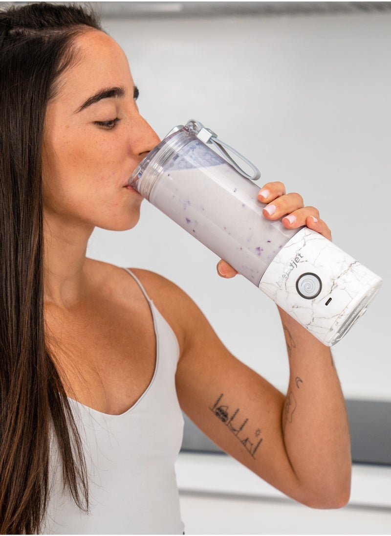blendjet - V2 ORBITER Drinking Lid | Fully Rotatable Easy to Drink Cover w/ Carrying Strap, Hygienic, Leak-Proof, One-hand Operation, Easy Clean, Compatible w/ 16oz & 20oz Jar - Image 1