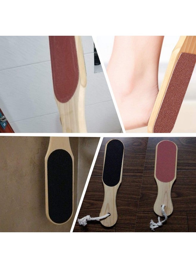 هونباي 2 قطعة من مبردات القدم الخشبية ذات الوجهين ومكشطة القدم ومقشرة القدم ومزيلات الجلد الميت وأداة تنظيف القدمين للنساء والرجال (10 بوصات) - Image 5