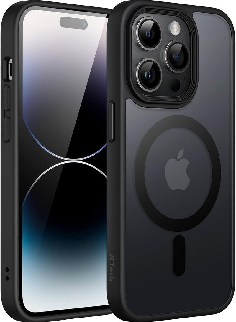 Denx Magnetic Case for iPhone 13 Pro [Shockproof & Slim] Clear Hard Back Cover with high-Grade Protection | Black