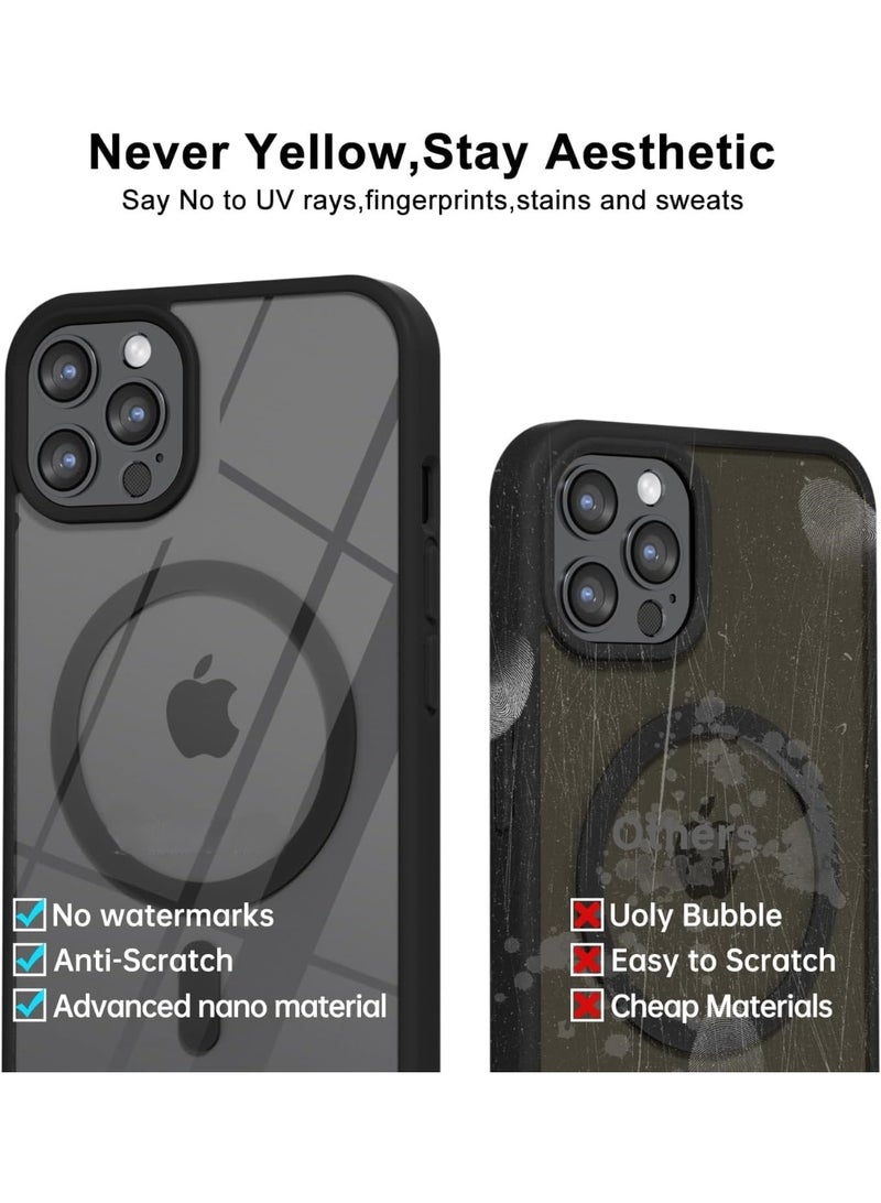 ACLIX Magnetic Case for iPhone 13 Pro [Shockproof & Slim] Clear Hard Back Cover with high-Grade Protection | Black - Image 4