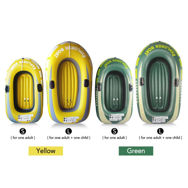 Inflatable Boat Fishing Boat for 1 Adult & 1 Child Summer Fun Boat Canoe Kayak - Image 4