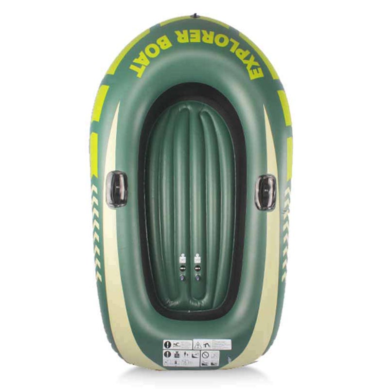 Inflatable Boat Fishing Boat for 1 Adult & 1 Child Summer Fun Boat Canoe Kayak - Image 1