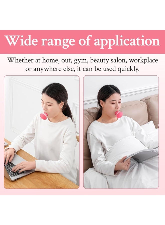 Facial Jaw Exerciser, Jaw Face Slimmer, Jaw Trainer & Jawline Shaper - Silicone, BPA Free, Jaw Liner Tool for Tone Face, Face Fat Reducer, Remove a Double Chin, Women Men（pink） - Image 5