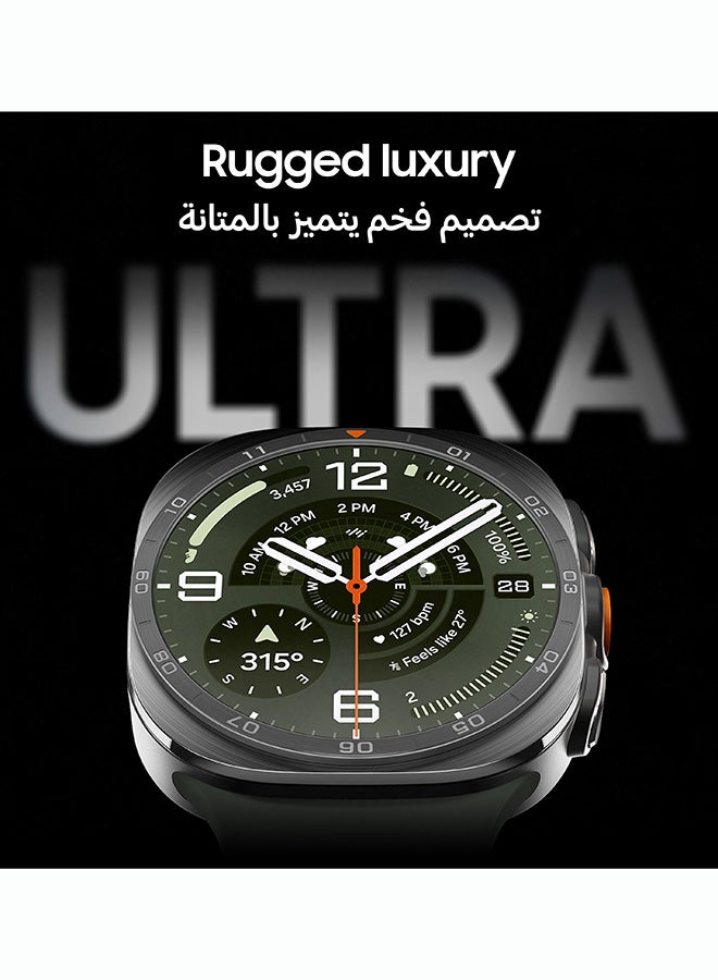 سامسونج Galaxy Watch Ultra 2, 47mm LTE Smartwatch, (KSA Version), Bluetooth, Rugged Luxury design, 800 mAh Battery, Fast Charging, Trail Run, Energy Score, Sleep Coaching, Raise to Talk Titanium Gray - Image 3