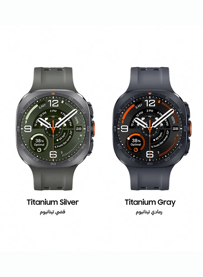 سامسونج Galaxy Watch Ultra 2, 47mm LTE Smartwatch, (KSA Version), Bluetooth, Rugged Luxury design, 800 mAh Battery, Fast Charging, Trail Run, Energy Score, Sleep Coaching, Raise to Talk Titanium Gray - Image 2