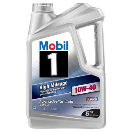 Mobil 1 10W-40 High Mileage Full Synthetic Motor Oil, 5 qt. - Image 4
