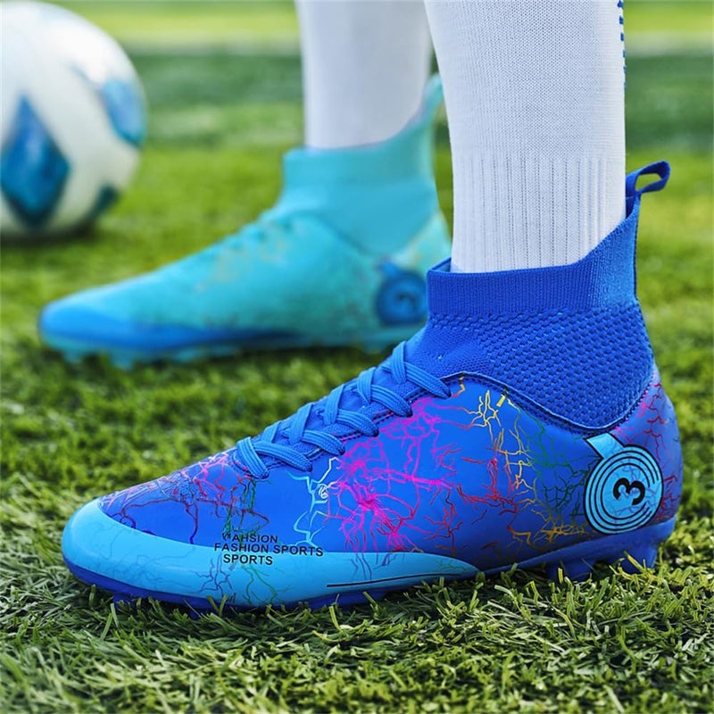 DISRATEBLU Kids Soccer Shoes Boys Football Cleats Professional Athletic Outdoor Trainning Football Shoes Youth Girl Turf Soccer Cleats - Image 4