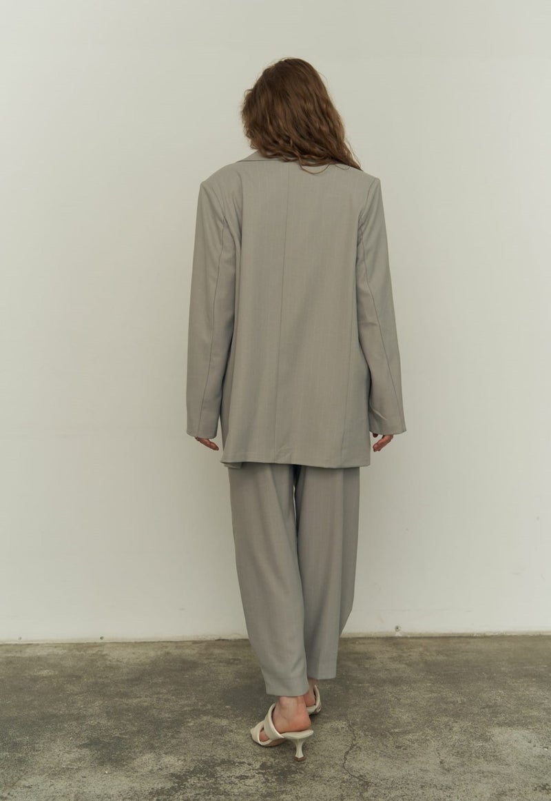 Mai طقم جاكيت بولي غراي ثلاثي  - Image 3