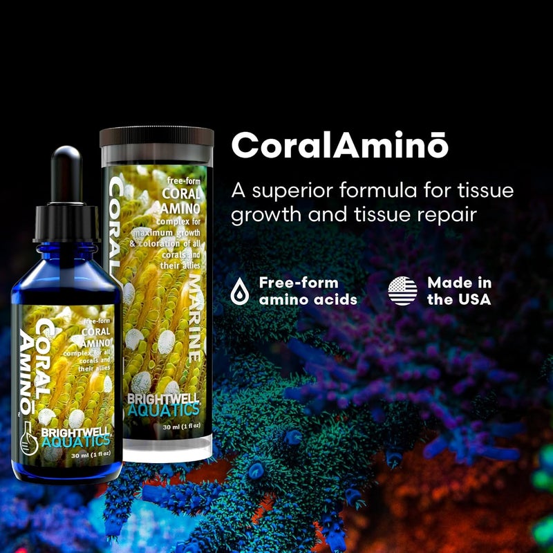Brightwell Aquatics CoralAmino - Free-Form Amino Acid Complex for Coral Growth and Coloration - 30 ml - Image 2
