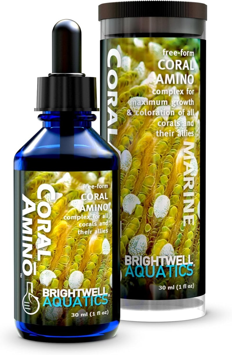 Brightwell Aquatics CoralAmino - Free-Form Amino Acid Complex for Coral Growth and Coloration - 30 ml - Image 1