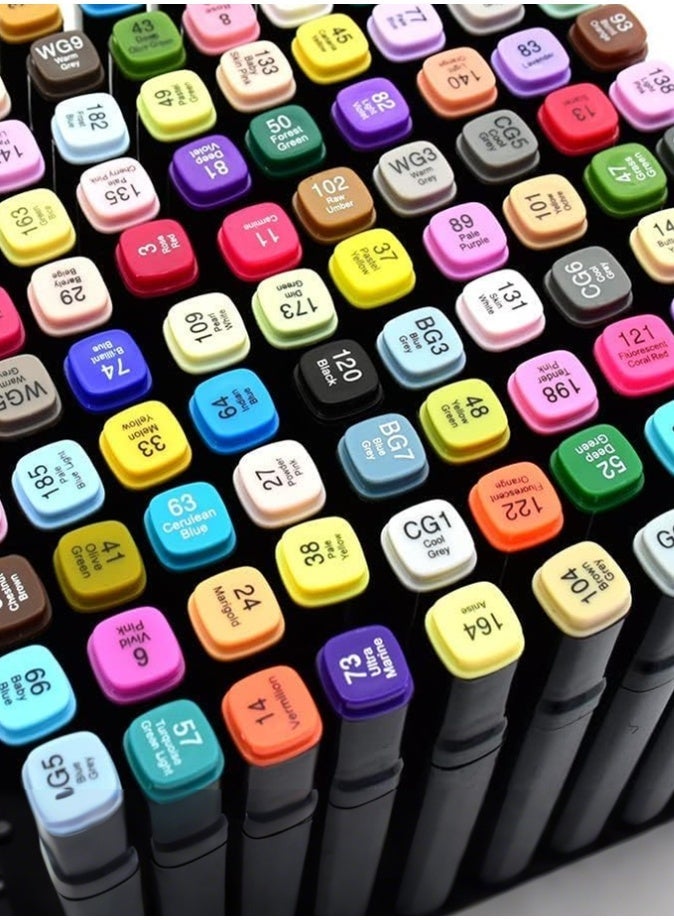 RUIYADA Marker Pen Sets, Color Double-Ended, Upgraded with Large Capacity and More Durable Use for Design, Drawing, Colouring, Students Artists Marker Pens Set (120 Colors) - Image 2