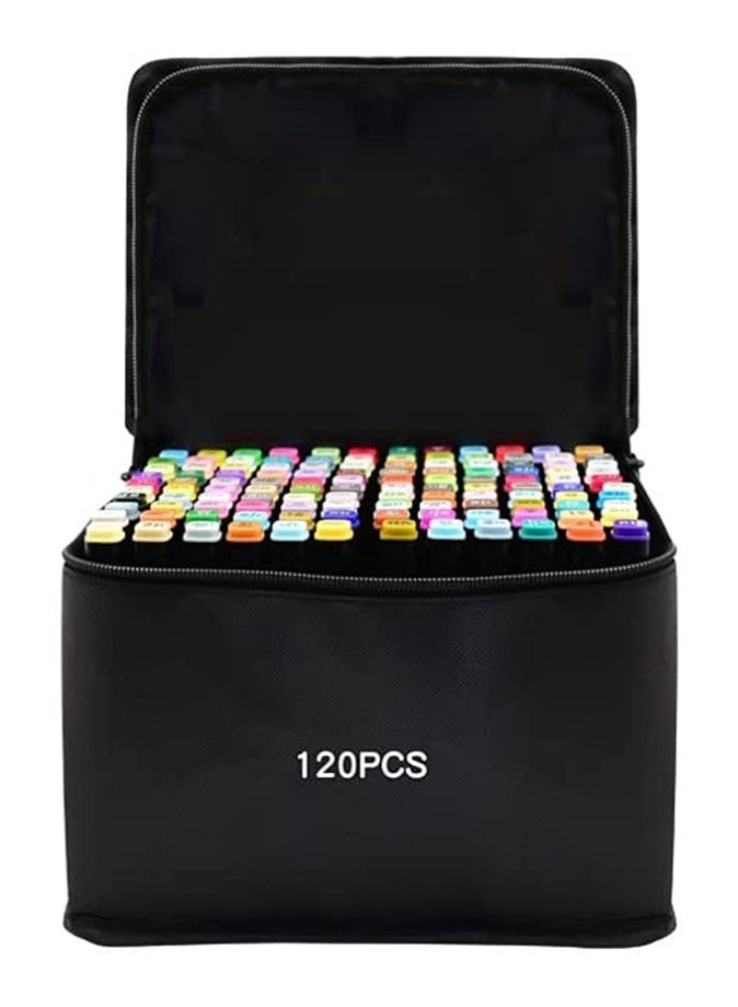 RUIYADA Marker Pen Sets, Color Double-Ended, Upgraded with Large Capacity and More Durable Use for Design, Drawing, Colouring, Students Artists Marker Pens Set (120 Colors) - Image 3