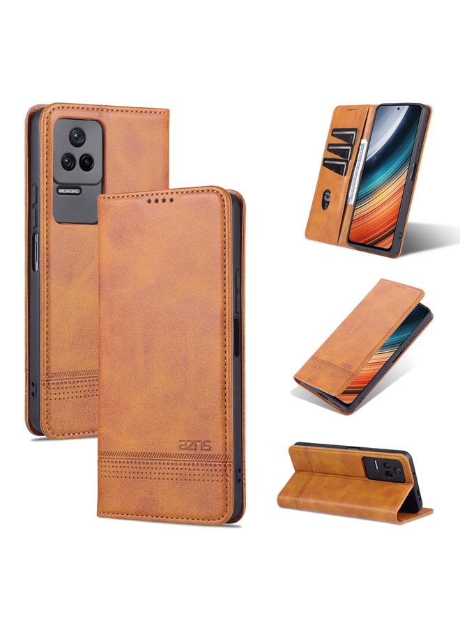 Case For Xiaomi Redmi K40S Magnetic Calf Texture Leather Phone Case