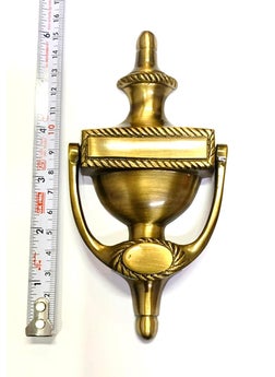 BRASK BRASK Brass Door Knocker Victorian Design 6 x 3 Door Knocker for Main Door Hotel Door Main Gates Heavy Duty Brass Door Knocker with Screws Antique Brass Pack of 1  - Image 4