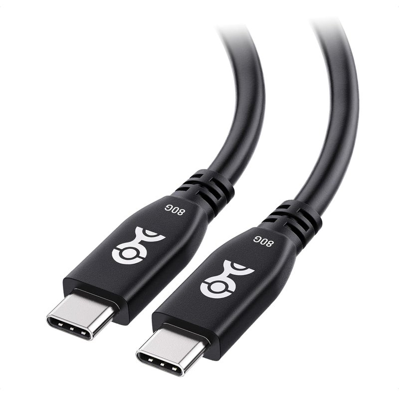Cable Matters 80Gbps USB 4 Cable - 1ft, Supports Up to [8K@120Hz / 4K@480Hz Video, 240W Charging, 80Gbps Data Transfer] USB4 Cable, Black, Compatible with Thunderbolt 5/4, MacBook, XPS, Surface Pro - Image 1