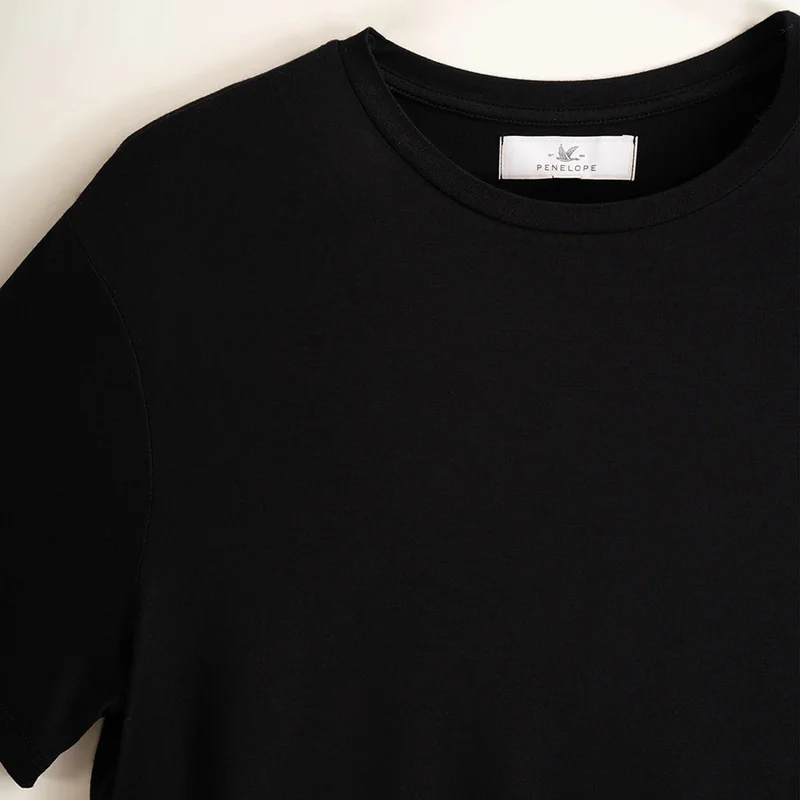 بينيلوبي Men's Short Sleeve T-Shirt XL Black - Baily Collection