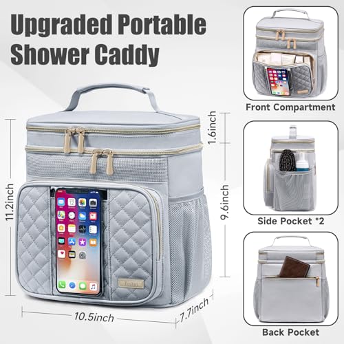 Tealari Large Toiletry Bag for Women Men,Bathroom Bag,Water Resistant Portable Shower Caddy for College Dorm,Hanging Toiletry Bags for Traveling,Gym Camping Cruise Ship Travel Essentials Shower Bag - Image 4