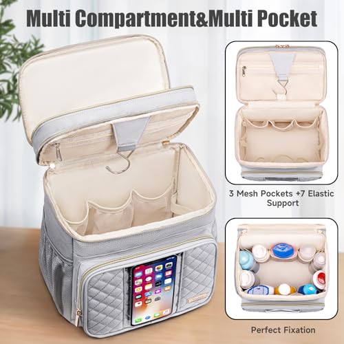 Tealari Large Toiletry Bag for Women Men,Bathroom Bag,Water Resistant Portable Shower Caddy for College Dorm,Hanging Toiletry Bags for Traveling,Gym Camping Cruise Ship Travel Essentials Shower Bag - Image 5